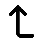 Corner Left Up SVG Icon